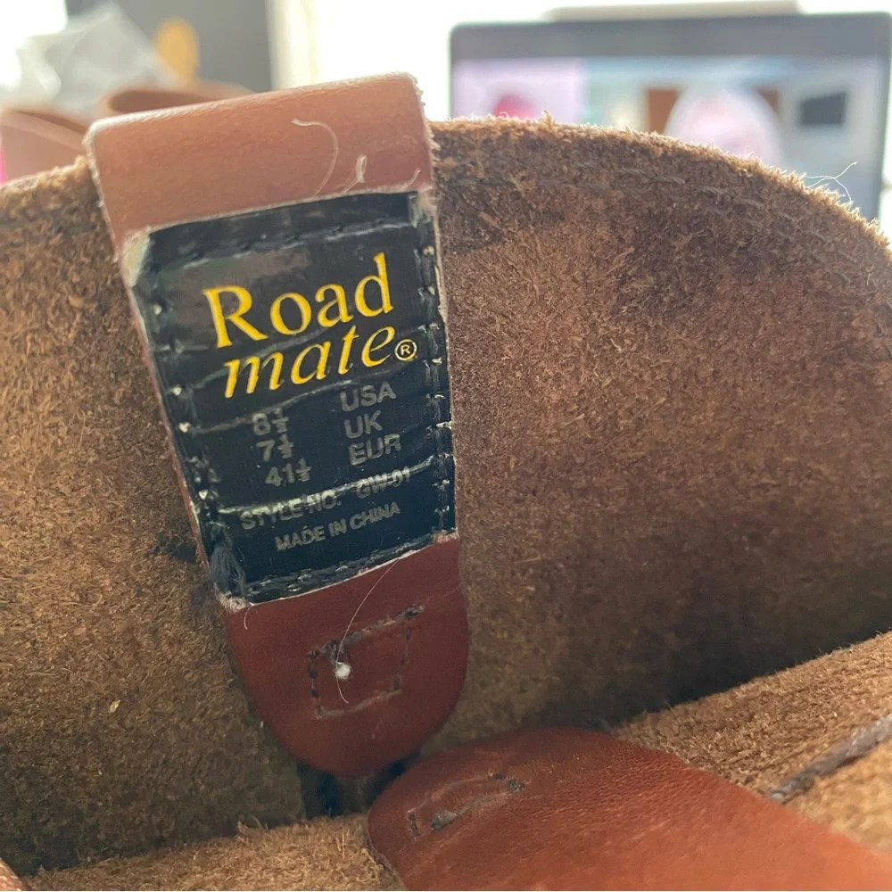 Road Mate Men’s Genuine Leather Butter Soft Pillow Sock Style GW-01 Boots Sz 8.5
